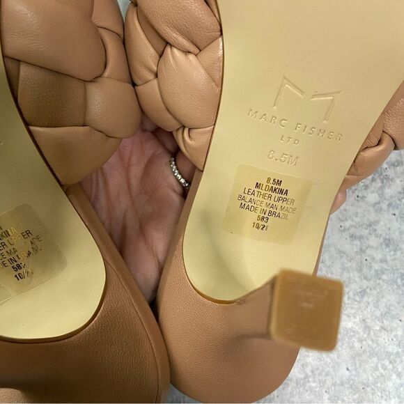 Marc Fisher Square Toe Dakina Heeled Sandals 8.5 - Picture 4 of 6